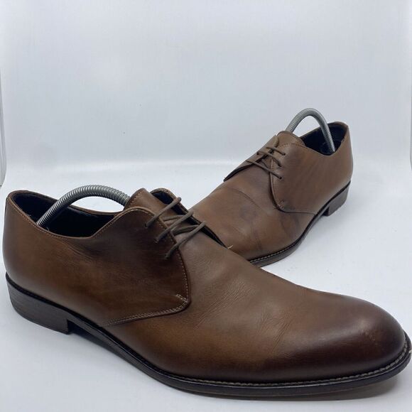 To Boot New York by Adam Derrick Mens Size 11.5 Brown Oxford Leather Dress Shoes
